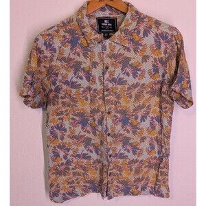 MBX Shirt Adult Size M Medium Multicolor Hawaiian Aloha Tropical Palms (847m)